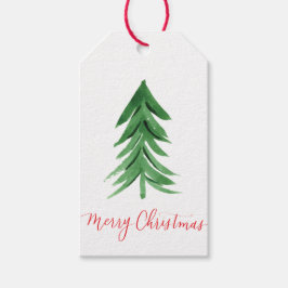 Labels met kerstbomen cadeaulabel