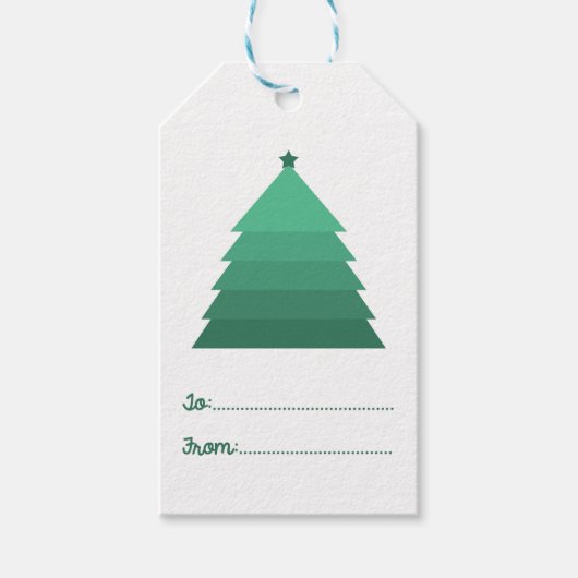 Labels met kerstbomen cadeaulabel (Voorkant)