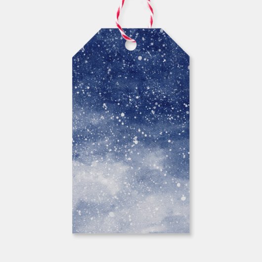 Labels met kerstbomen cadeaulabel (Achterkant)