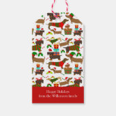 Labels met kerstcadeaus voor Dachshund Cadeaulabel (Voorkant)