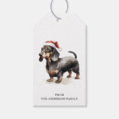 Labels met kerstcadeaus voor Dachshund Cadeaulabel (Voorkant)