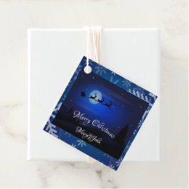 Labels met kerstcadeaus voor de nacht