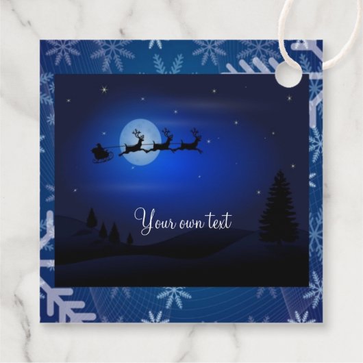 Labels met kerstcadeaus voor de nacht (Achterkant)