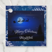 Labels met kerstcadeaus voor de nacht (Voorkant)