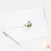 Labels met kerstcadeaus voor Snowman (Envelop)
