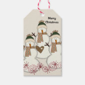 Labels met kerstcadeaus voor Snowman Cadeaulabel (Voorkant)