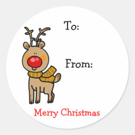 Labels met kerstcadeautjes