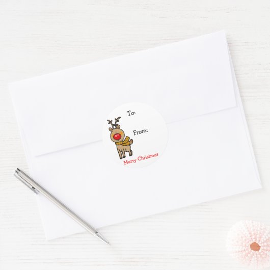 Labels met kerstcadeautjes (Envelop)