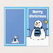 Labels met kerstcadeautjes met fijne kerst kaart (Buitenkant ongevouwen)