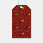 Labels met kerstcadeautjes, paardenrood, 10 ct cadeaulabel (Voorkant)