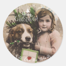 Labels met kerstcadeautjes voor feestdagen