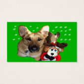 Labels met kerstcadeautjes voor herdershonden visitekaartjes (Achterkant)