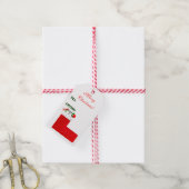 Labels met kerstcadeautjes voor het stoppen (set v cadeaulabel (Met Touw)