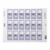 Labels met kerstcadeautjes voor Maltezer (puppy cu (Full Sheet)
