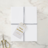Labels met kerstcadeautjes voor vrolijk kerstgoud cadeaulabel (Met Touw)