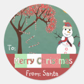 Labels met kerstsnoeprietbomen (Voorkant)