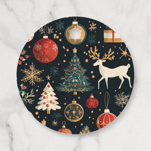 Labels met kerstthema's (Achterkant)