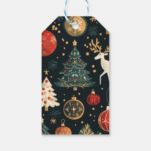 Labels met kerstthema's cadeaulabel (Achterkant)