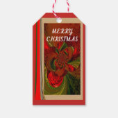 labels met kerstwens met wijn cadeaulabel (Voorkant)