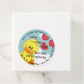 Labels met kruisende eend (In situ)