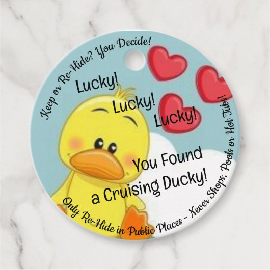 Labels met kruisende eend (Voorkant)