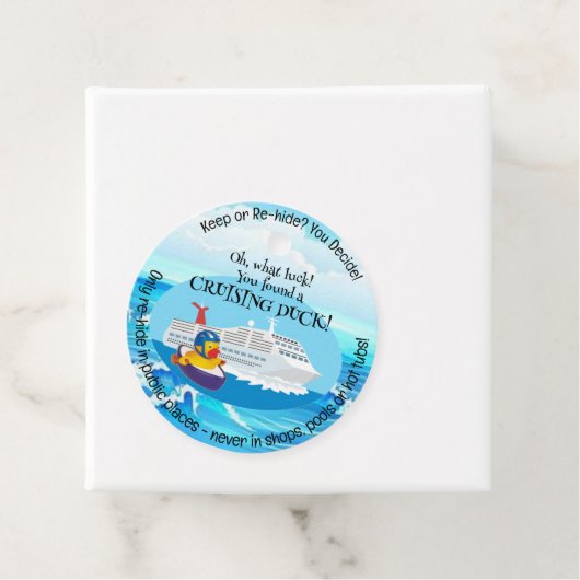 Labels met kruisende eend (In situ)