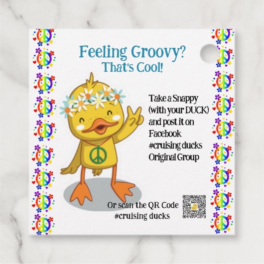 Labels met kruisende eend (Achterkant)