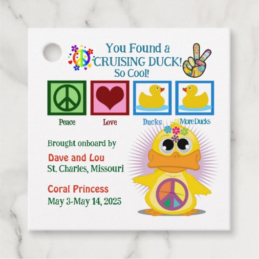 Labels met kruisende eend (Voorkant)