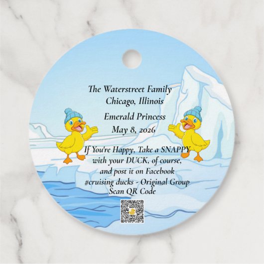 Labels met kruisende eend (Achterkant)