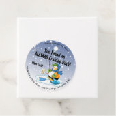 Labels met kruisende eend (In situ)