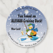 Labels met kruisende eend (Voorkant)