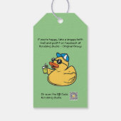 Labels met kruisende eend cadeaulabel (Achterkant)