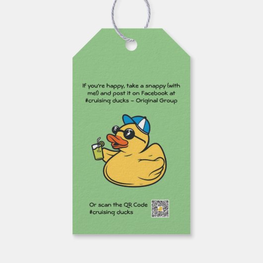 Labels met kruisende eend cadeaulabel (Achterkant)