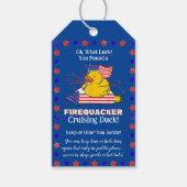 Labels met kruisende eend cadeaulabel (Voorkant)