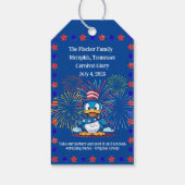 Labels met kruisende eend cadeaulabel (Achterkant)