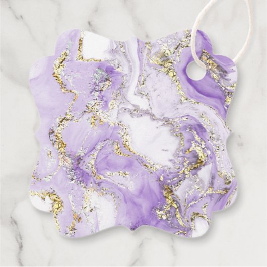 labels met lavendel gouden inkt (Achterkant)