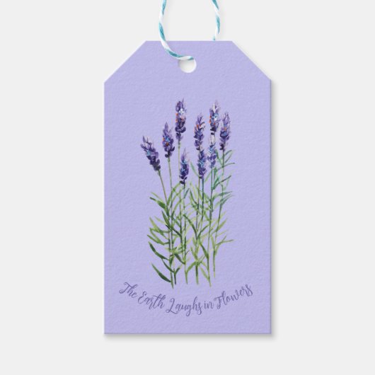 Labels met lavendel, tuinieren cadeaulabel (Voorkant)