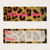 Labels met leopard Print Gift Mini Visitekaartjes (Voorkant /achterkant)