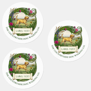 Labels met logo voor Labrador-hondenuitlater Water