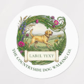 Labels met logo voor Labrador-hondenuitlater Water (Design 1)