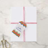 Labels met meerdere kleuren voor Chevron Gift Cadeaulabel (Met Touw)