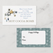 Labels met Noordse kersthete cacaombom, van/naar l (Voorkant / Achterkant)