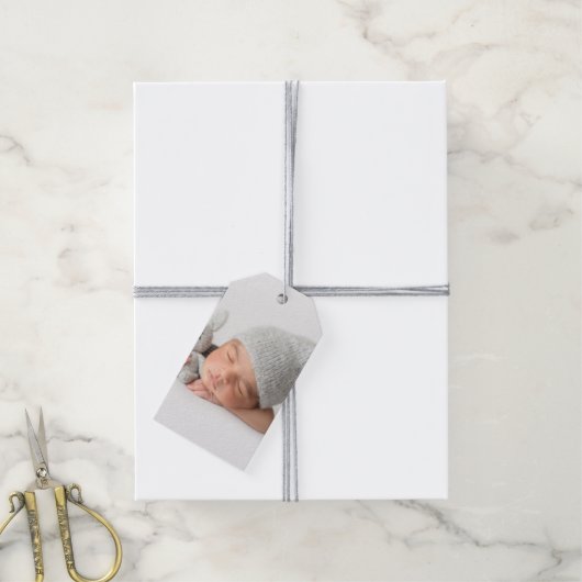 Labels met persoonlijke foto's cadeaulabel (Met Touw)