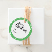 Labels met prettige kerstcadeaus (In situ)