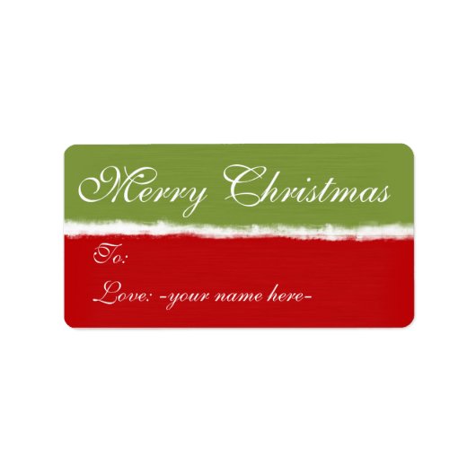 Labels met prettige kerstcadeaus (Voorkant)