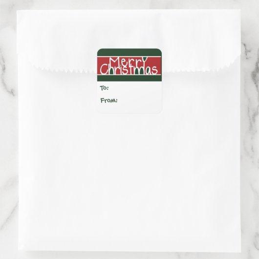 Labels met prettige kerstcadeaus (Tas)