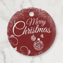 Labels met prettige kerstcadeaus