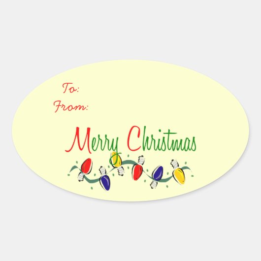 Labels met prettige kerstcadeaus (Voorkant)