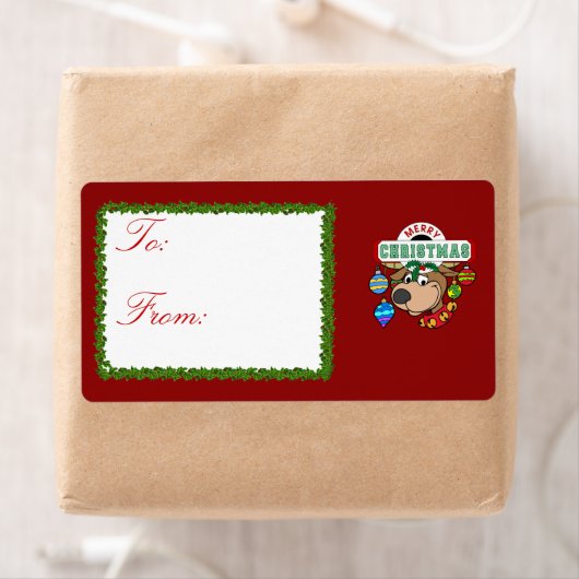 Labels met prettige kerstcadeaus (Insitu)