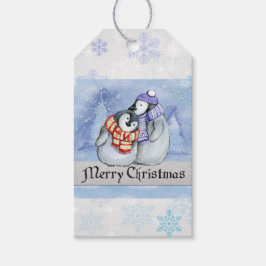 Labels met prettige kerstcadeaus cadeaulabel